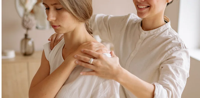 Physiotherapist providing median nerve injury physiotherapy treatment at home in Karachi