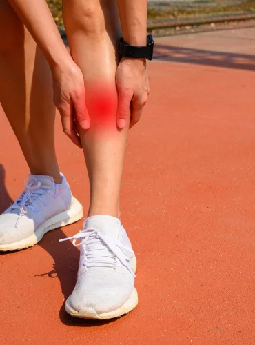 Physiotherapist providing shin splints physiotherapy treatment at home in Karachi